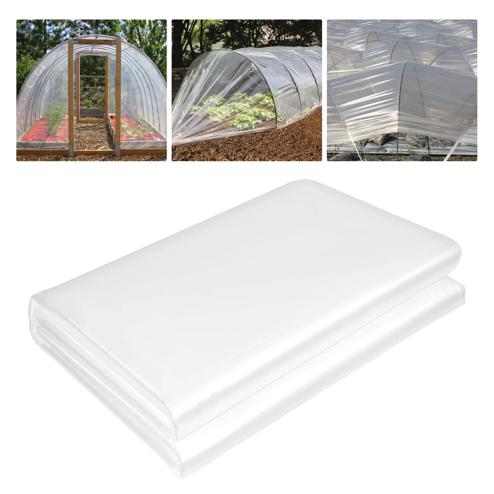 Heavy Duty Clear Greenhouse Plastic Sheeting – 6 Mil Polyethylene Film, UV Resistant, Drip-Proof, 2-Year Anti-Aging, for Farm, Garden, Plant Protection, Painting, Outdoor Use