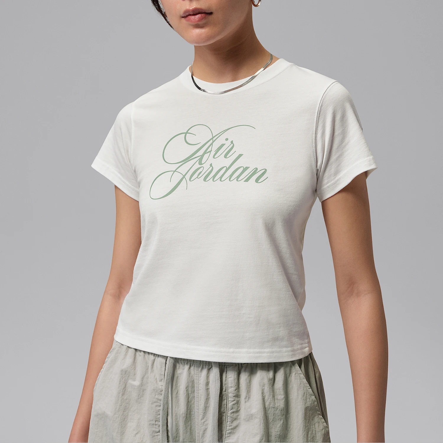 Nike genuine Jordan women's casual round neck breathable sports short sleeved T-shirt IW1597-100