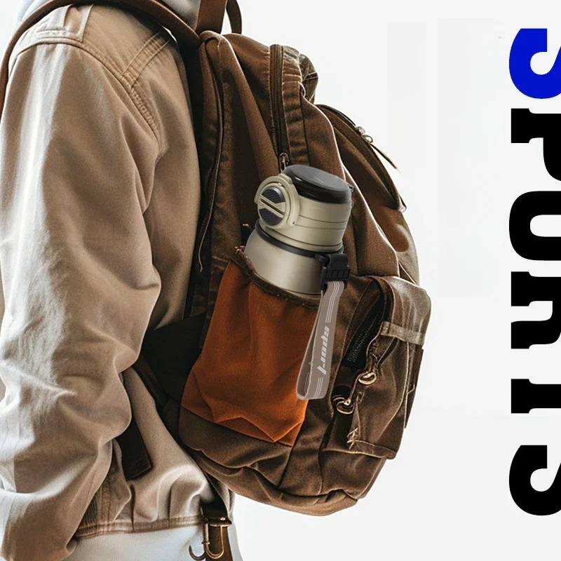 680 مل 316 ترمس من الفولاذ المقاوم للصدأ زجاجة رياضية خارجية سعة كبيرة تصميم مقبض صنبور مزدوج #3