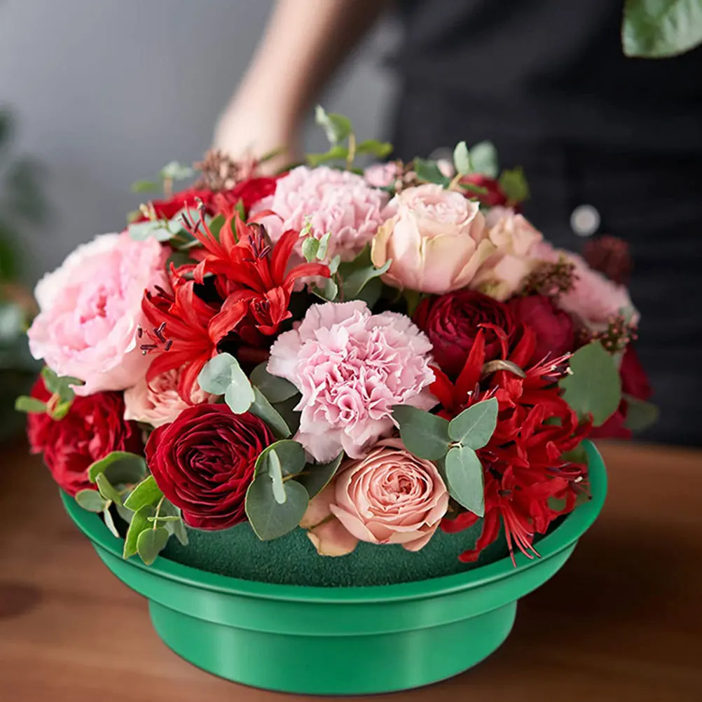 

2Pcs Flower Mud Round Shape Floral Base Strong Water Retention for DIY Flower Arrangement Floral Base