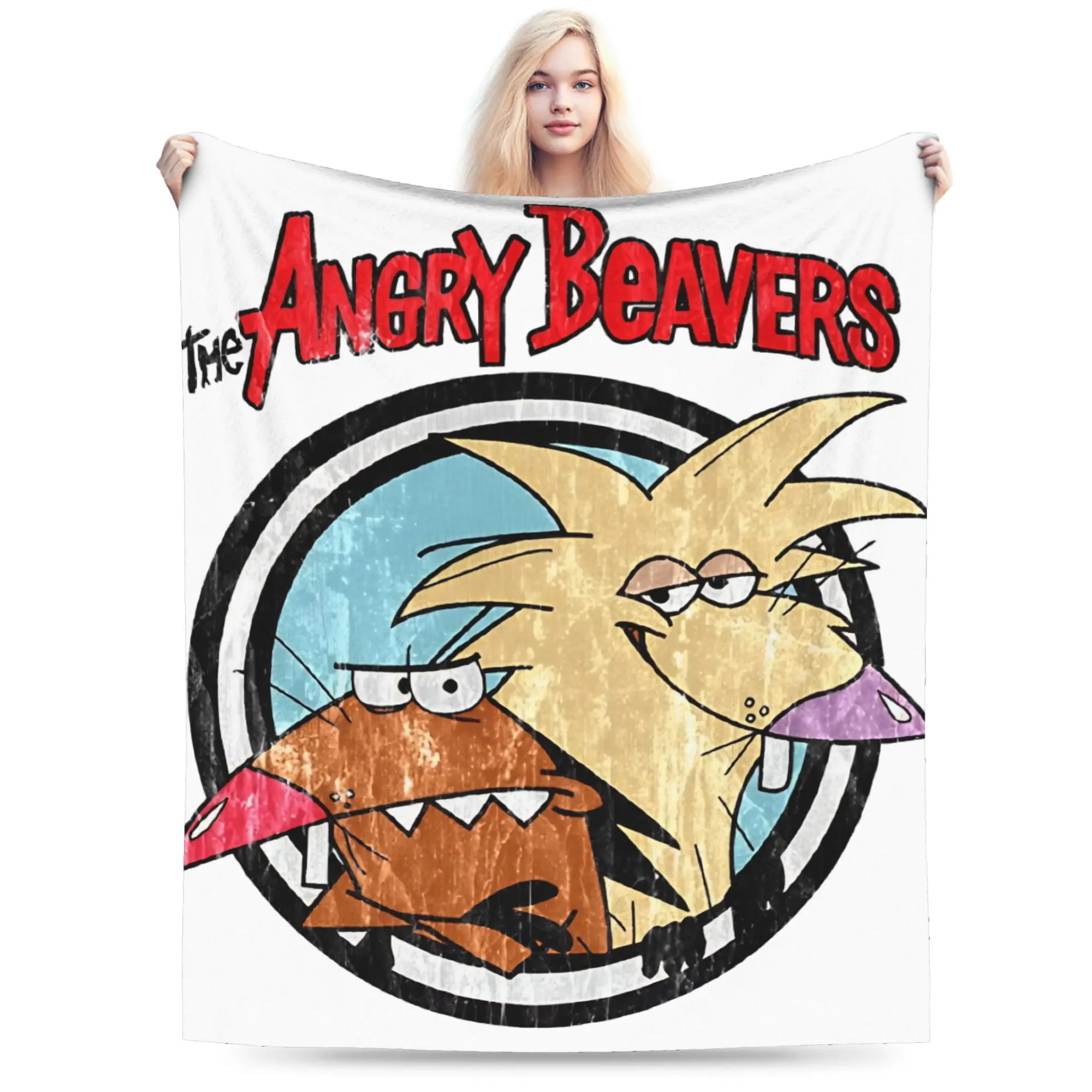 Funny Angry Beavers Daggett & Norbert Feverish  Blankets Lightweight Thin Fleece  Comfortable Throw Blankets Machine Washable