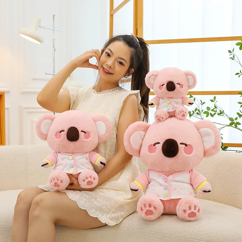 MINISO Pink Koala Doll Cute Koala Soft Pillow Plush Stuffed Toy Simulation Animal Cotton Doll Christmas Children's Birthday Gift