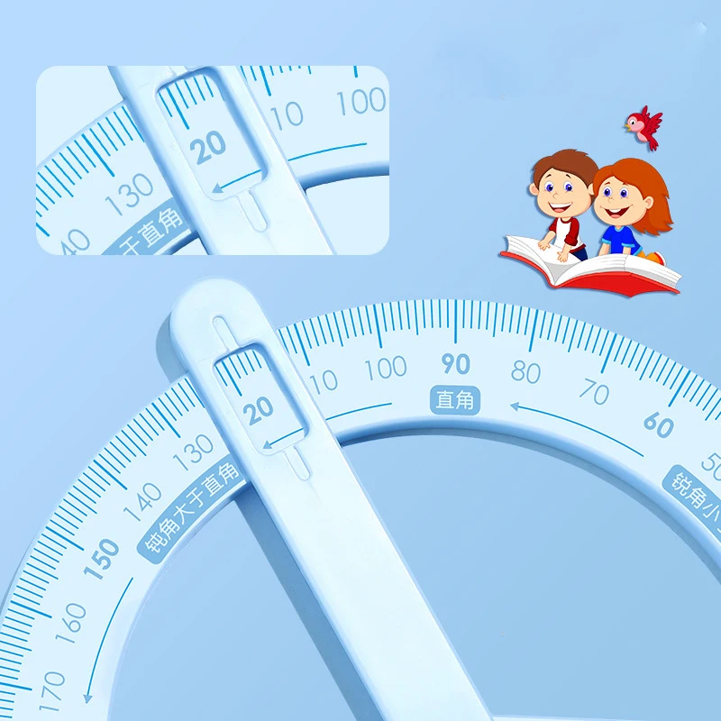 1pcs 360° Activity Angle Demonstrator,Protractor Teaching Aids,Right-Angle,Acute Angle Drawing,Students Stationery Materials