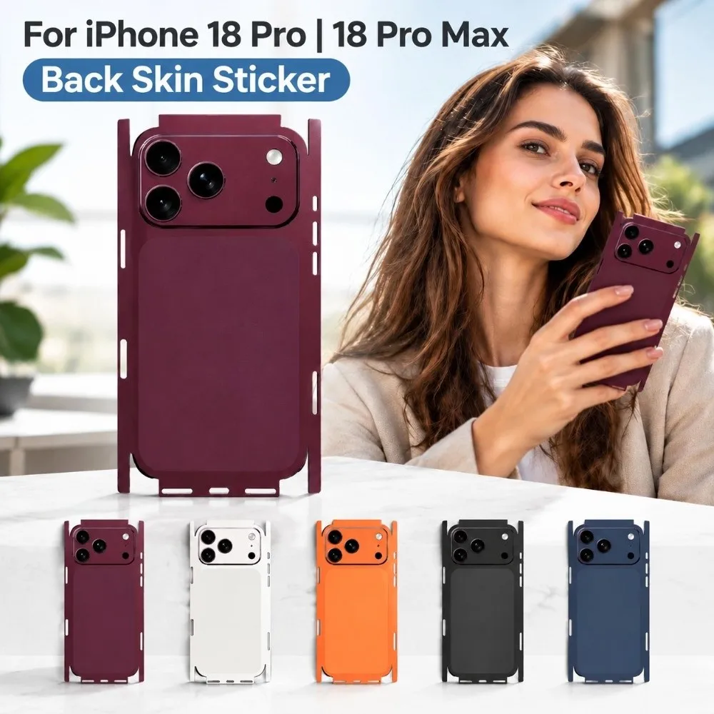 Original Color Back Skin Sticker Anti-Scratch Anti Fingerprint Back Cover Decal Slim Fit for iPhone 18Pro/18 Pro Max