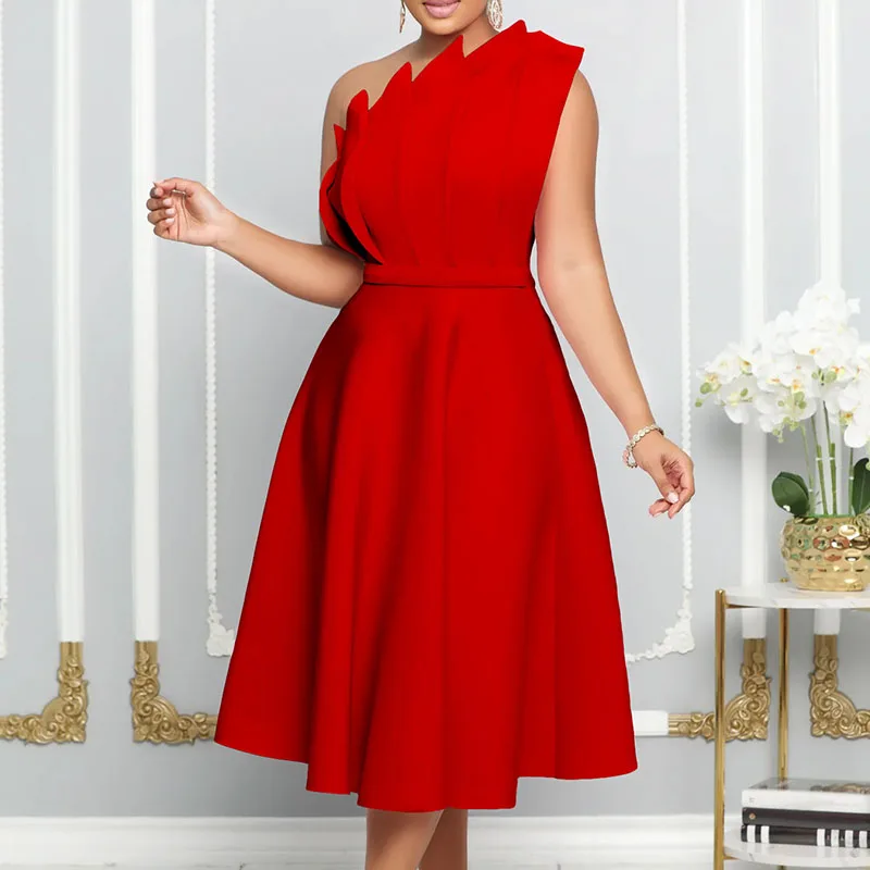 

Элегантное вечернее платье А-силуэта с пэчворком и драпировкой, без рукавов, с асимметричным вырезом, завышенной талией, миди, для вечеринок и свадеб, клубное платье, Vestidos