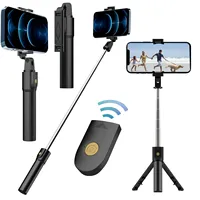 3in1 Wireless Bluetooth Selfie Stick for iphone 13 Pro 14 15 Android Foldable Handheld Monopod Shutter Remote Extendable Tripod