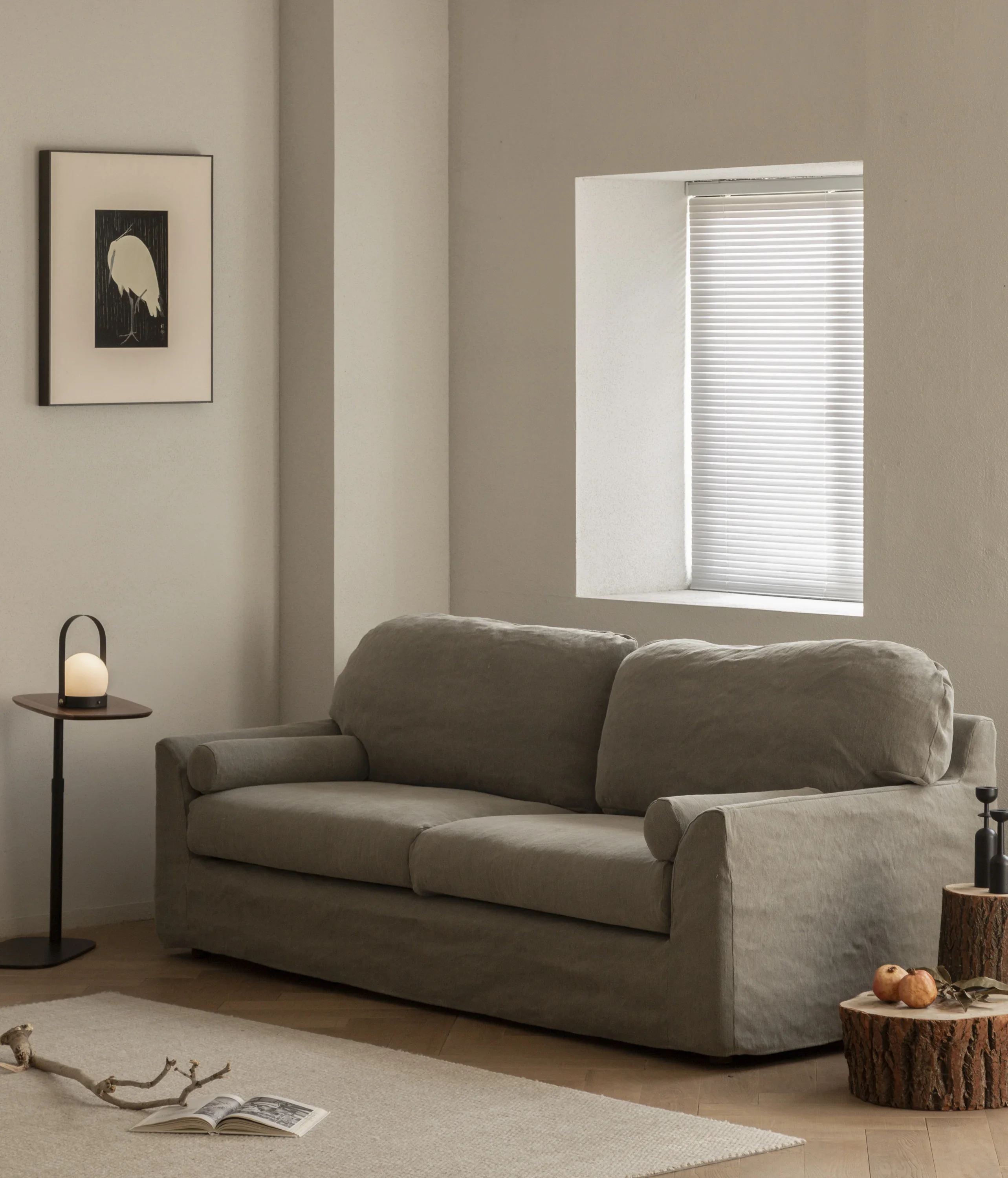 

Furniture Set Luxury Classic Linen Cover Sofa Modern Italian Style White Sofa for Living Room