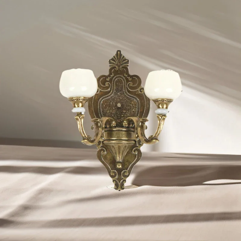 Adorno de modelo de escena de casa de muñecas, accesorios de muñeca ligera, candelabro en miniatura