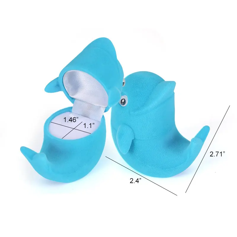 Fluwelen Sieraden Box Organizer Leuke Dieren Trouwring Box Fruit Opbergdoos Oorbel Ketting Display Verpakking Cadeau Accessoires