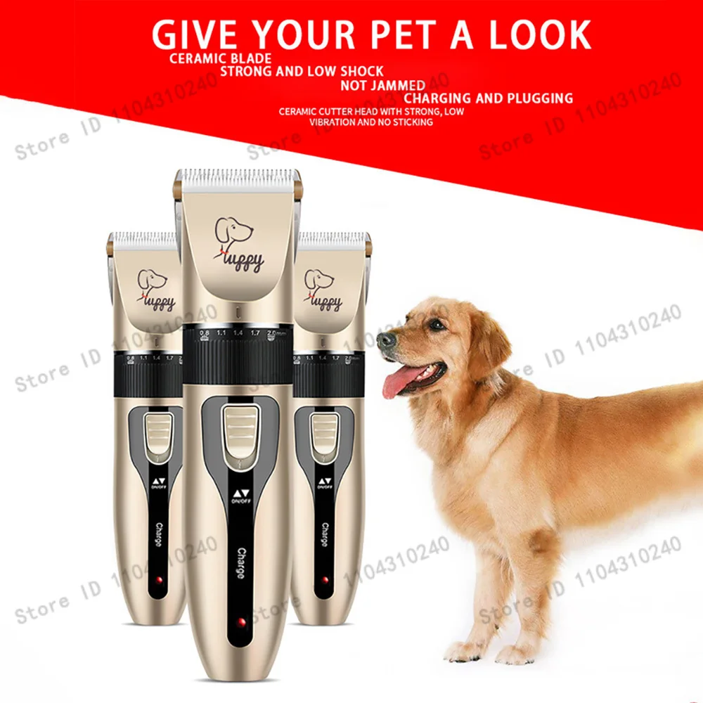 Dog Clipper Pet/Cat/Rabbit Hair Clippers Grooming Haircut Professional Trimmer Shaver Set Pets Cordless Rechargeable Promotions