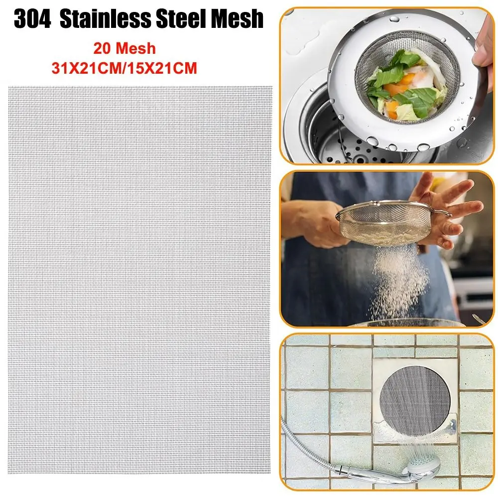 

20 Mesh Wire Mesh Screen 31X21CM Sturdy No Rust Window Screen Mesh 15X21CM Stainless Steel Mesh DIY Projects Cage Vent Garden