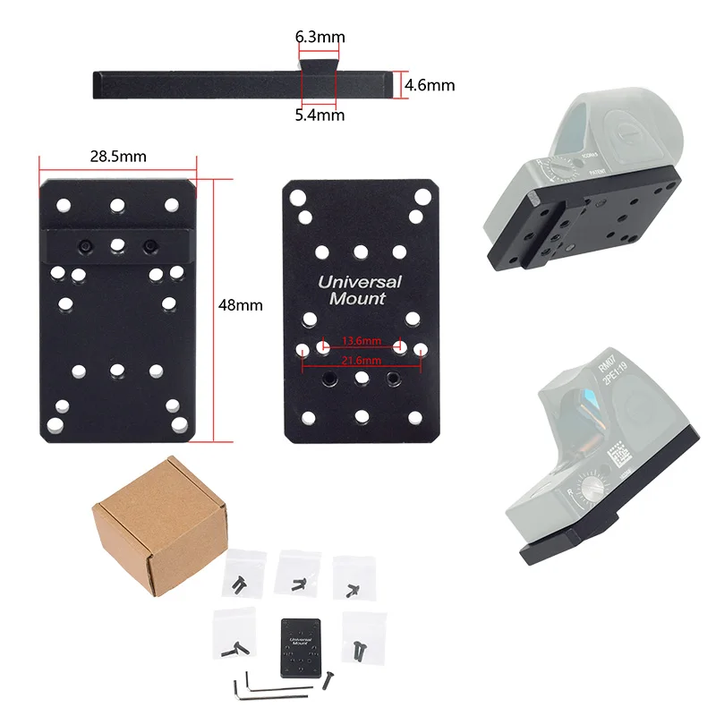 Universal Tactical Optics Red Dot Sight Base Series A1 B1 C1 D1 E1 F1 Scope Mount For 1911 HK USP P226 XD Mount Adapter Plate view 2