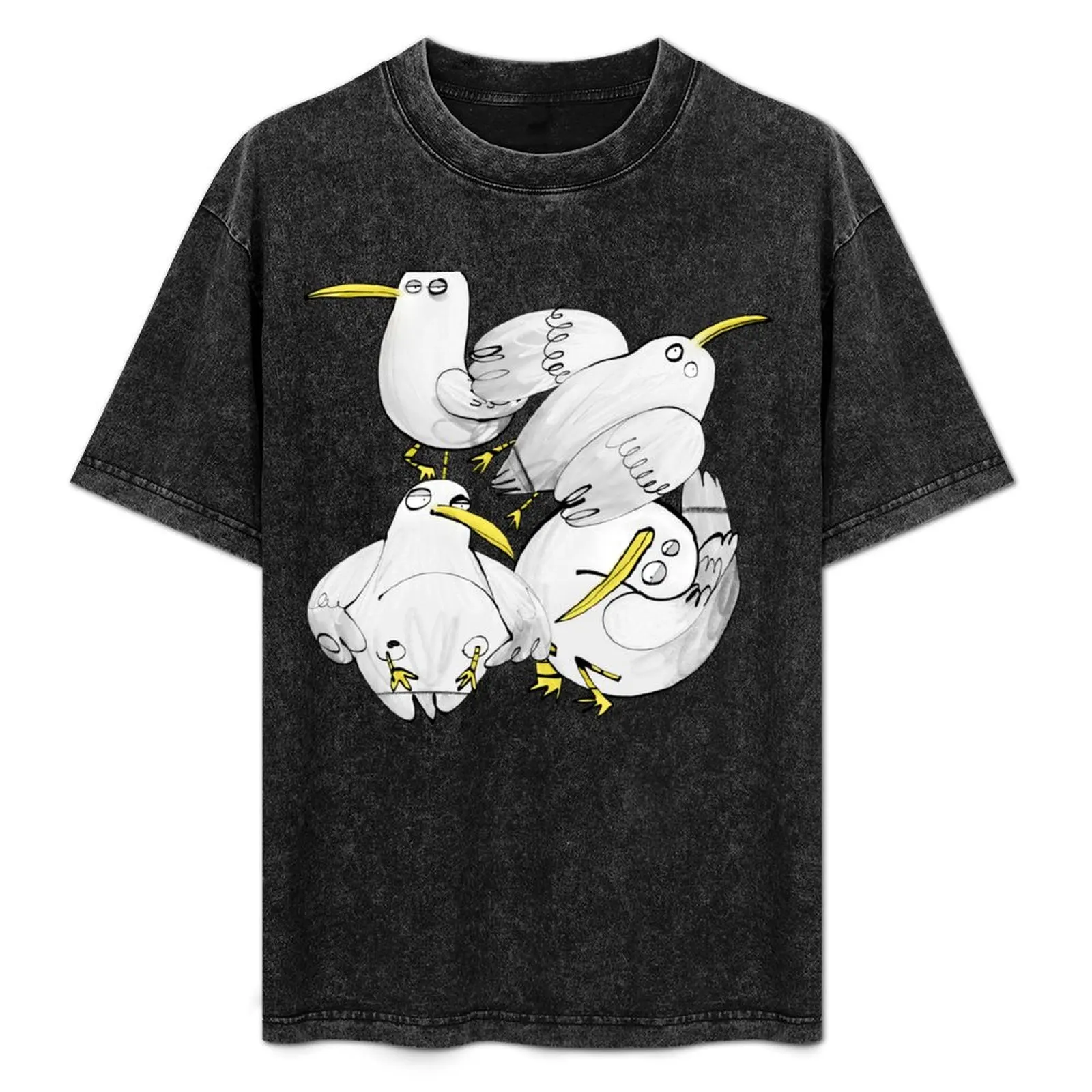 

Silly Seagull Pack T-Shirt animal prinfor boys blue archive graphic tee shirt anime tshirt Men's t-shirt