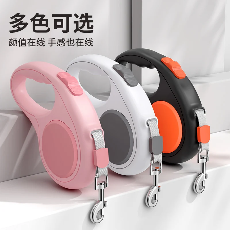Automatic Retractable Nylon Dog Leash, Lead and Traction Rope for Small Dogs, Cat and Puppy, Outdoor Travel, Walking and Hiking