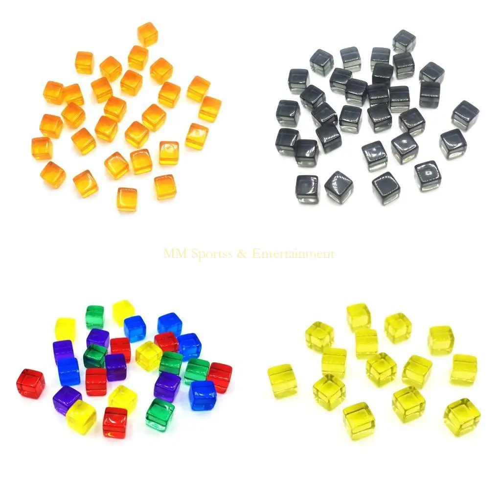 

31be 200pcs 6 боковых 8 -мм чистых кубиков DIY ОБРАЗОВАТЕЛЬНЫЕ ДИСЫ ГВОРИЯ АКРИЛЫ