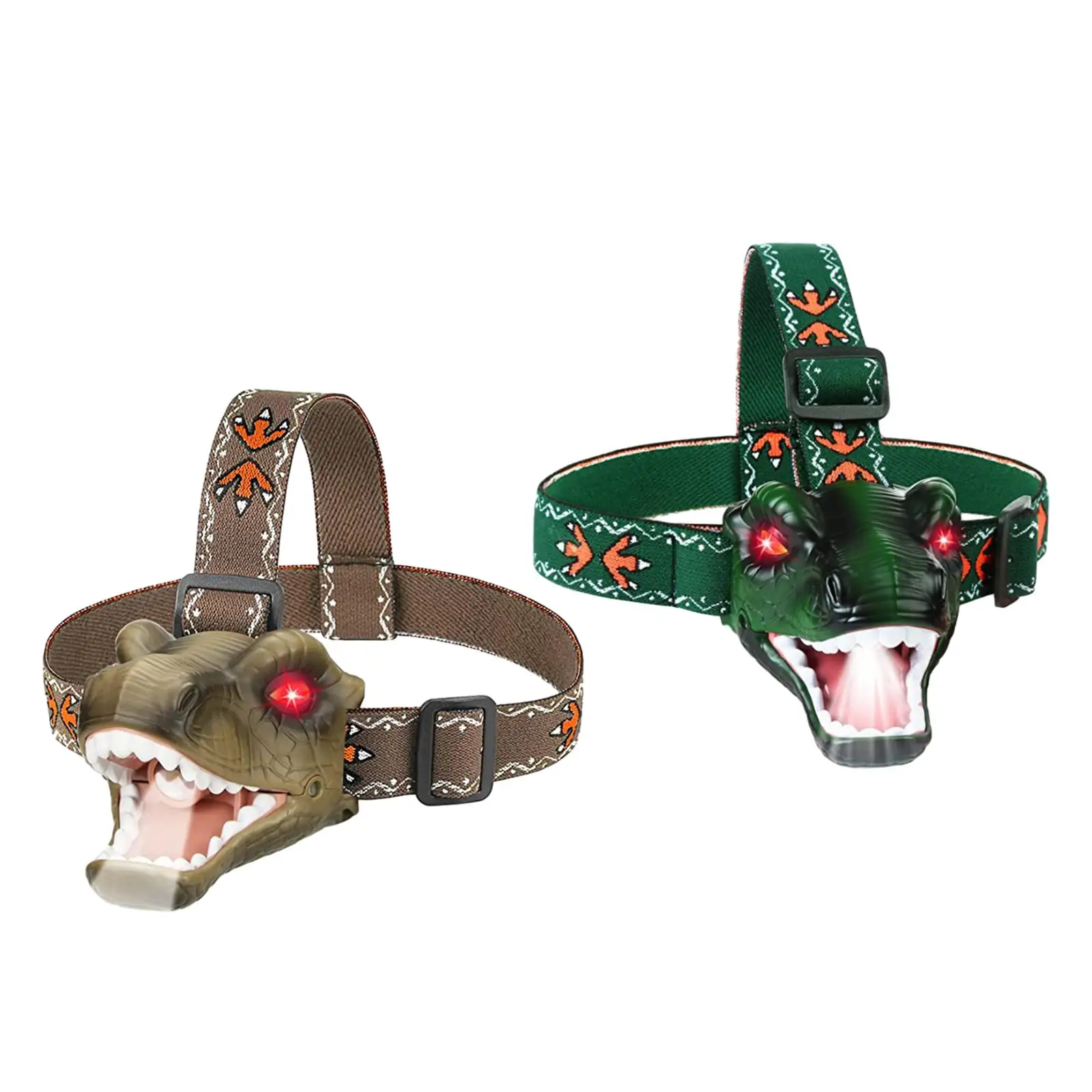 Outdoor-Camping ausrüstung Dinosaurier Scheinwerfer verstellbares Stirnband tragbare LED-Scheinwerfer für Halloween Kinder Geburtstag Wandern Mädchen Jungen