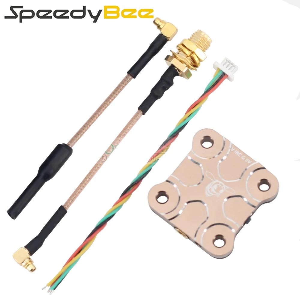 

SpeedyBee TX800 3.7-5.5V 5.8G 48CH VTX PIT/25mW/200mW/400mW/800mW Output MMCX Long Range Transmitter For RC FPV Racing Drone