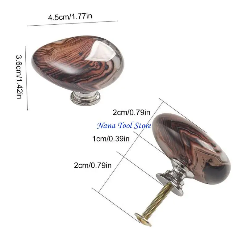 31GJ 3PCS 마노 석재 캐비닛 손잡이 서랍을 당기는 가구 핸들 쉽게 설치