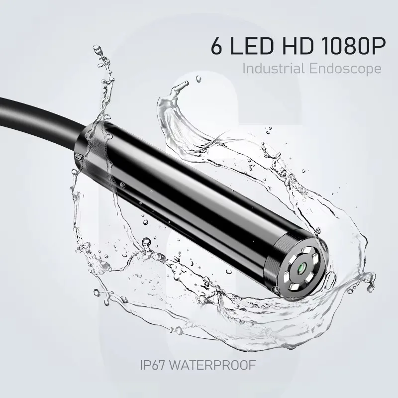 Imagem -04 - Câmera Impermeável Endoscópio hd Ip67 Impermeável Endoscópio com Luzes Led Ajustáveis Sewer e Inspeção do Carro 43 em Lcd 1080p 55 Milímetros