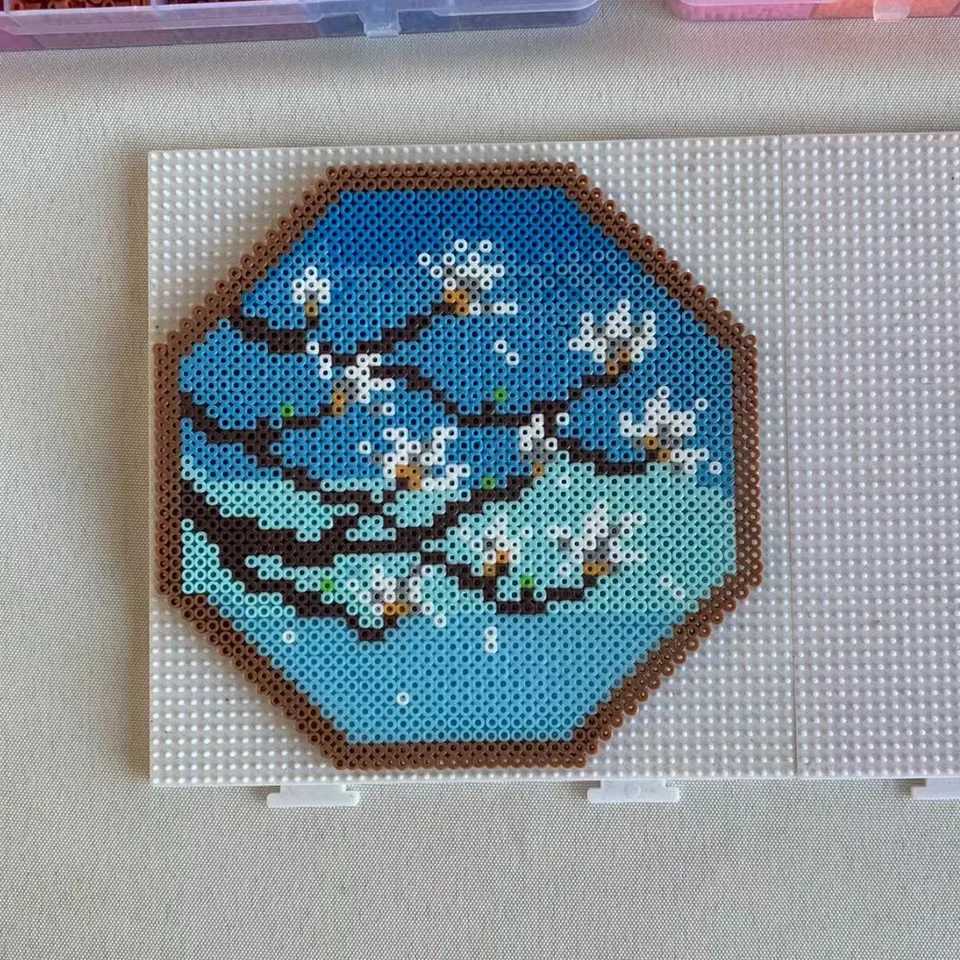 Kit de cuentas de fusible de 24 colores, 2,6 mm, cuentas Perler de fusión para manualidades, hechas a mano para niños