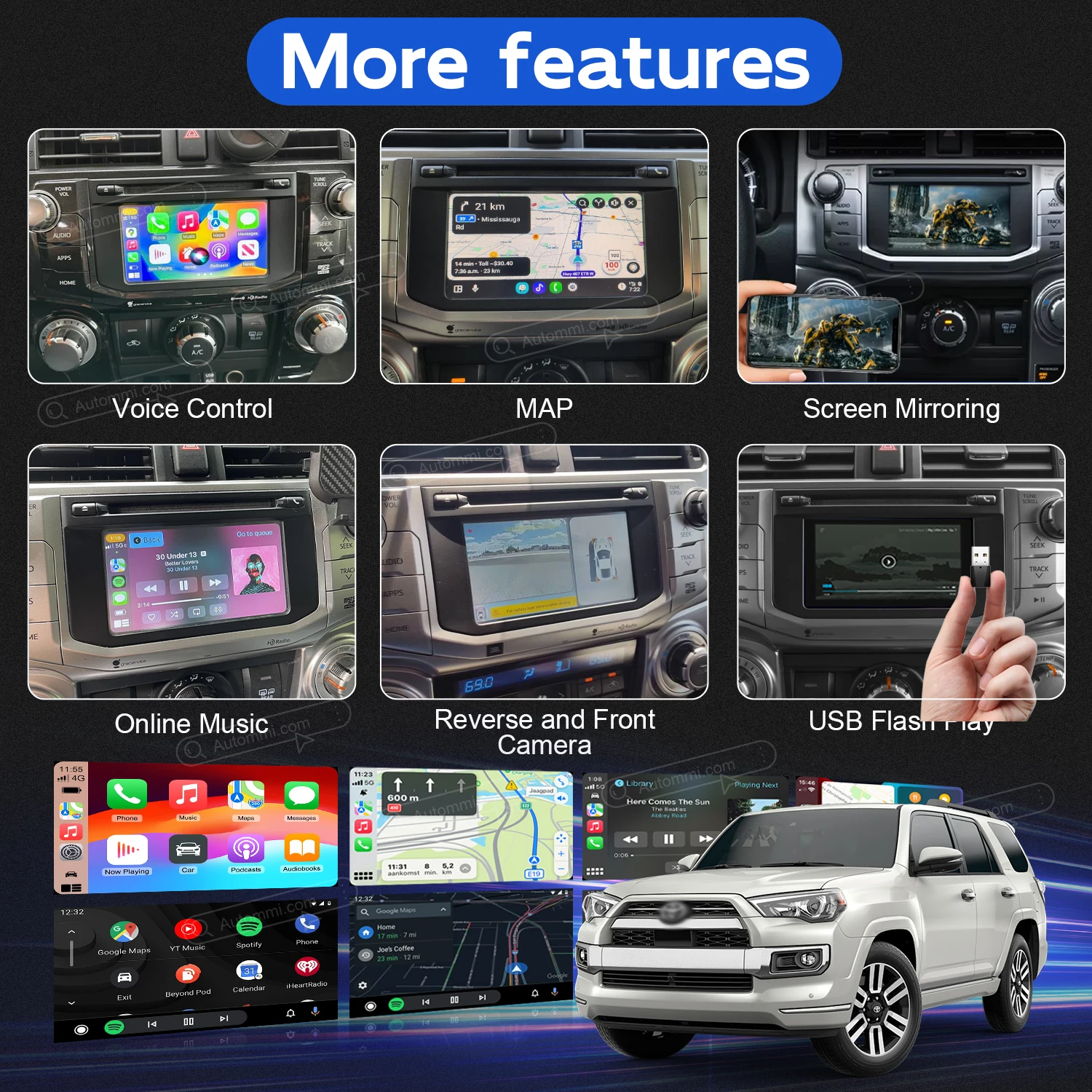 Wireless CarPlay Android Auto Decoder Module Interface Kit 4Runner/Avalon/FORTUNER/Tundra/Land Cruiser/Prius