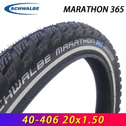 SCHWALBE Original MARATHON 365 The All-Season Tire 40-406 20x1.50 Black Reflex Wired Bicycle Tire for Folding Bike Cycling Parts