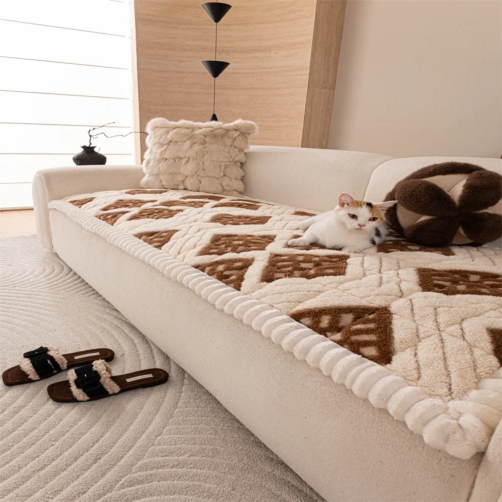 Sofa Cushion New Style Imitation Cotton and Linen All-season Anti-slip Cross-border Sofa Cover Full-cover Sofa Scarf