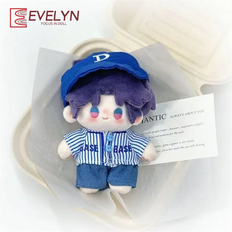 Evelyn 10CM Plüsch Puppe Kleidung Mode Tops Baseball Uniform Für Liebe und Deepspace Idol Gefüllte Puppen Spielzeug Kleidung Zubehör