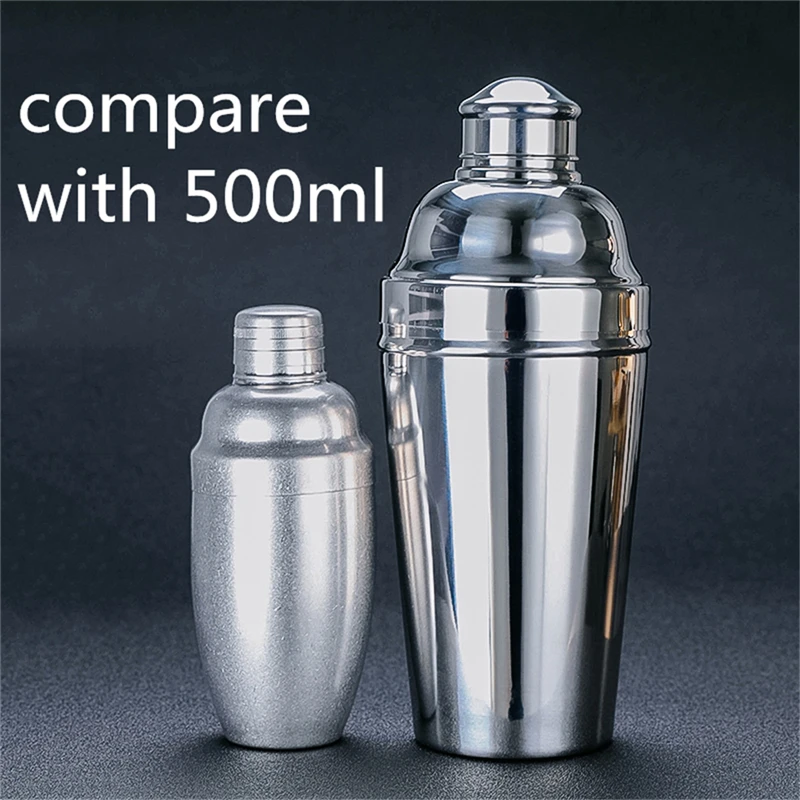 1.8L Big Stainless Steel Cocktail Boston Bar Shaker: 3-piece Set Barware