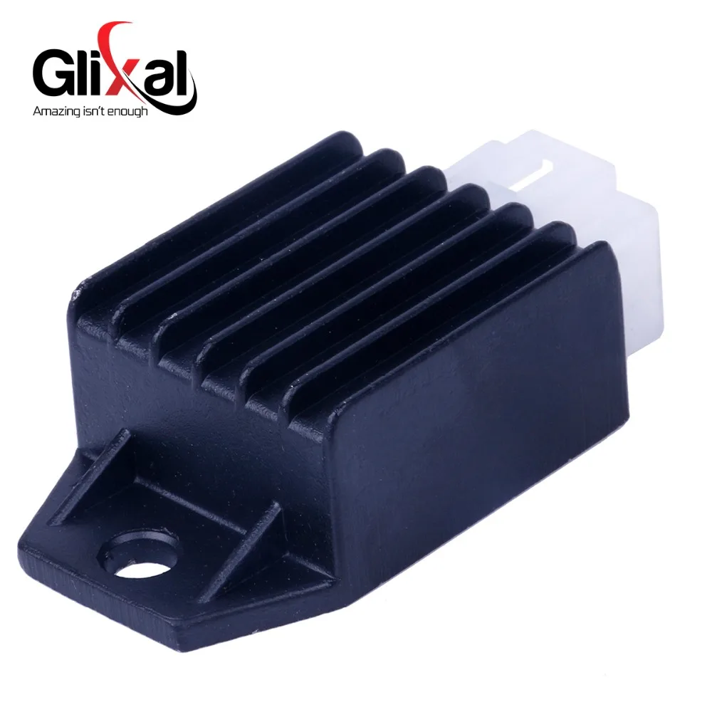 Glixal 12V 4 Pin Voltage Regulator Rectifier 150cc 125cc 50cc GY6 139QMB 152QMI 157QMJ Scooter ATV Moped