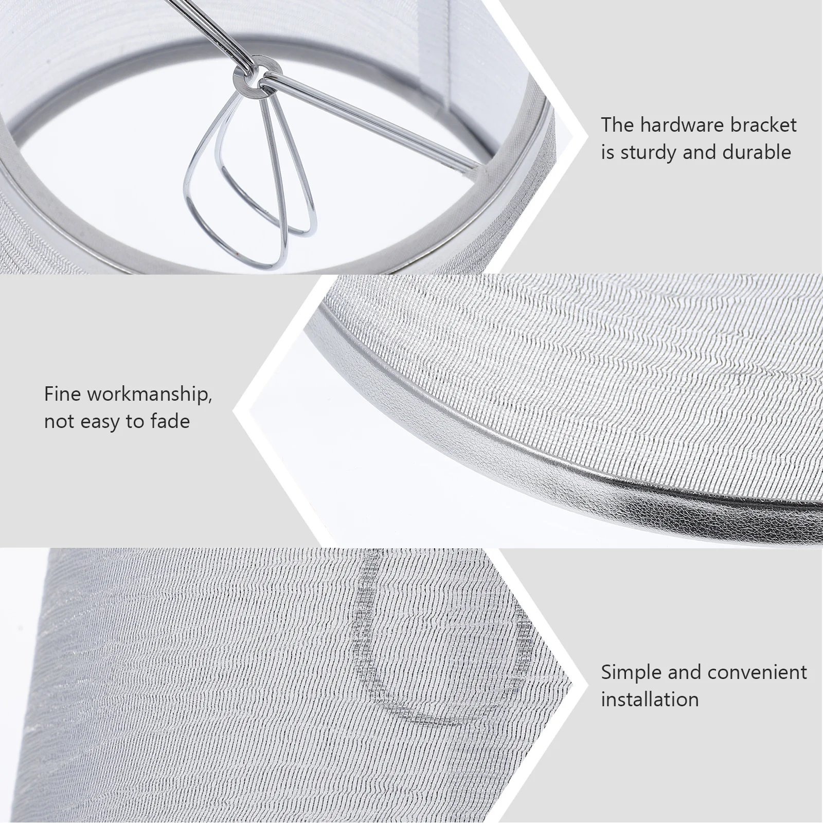 

1Pcs Lamp Shade Silver Dust-Proof Cover Soft Comfortable Light Diffuser for Household Lamp Decoration