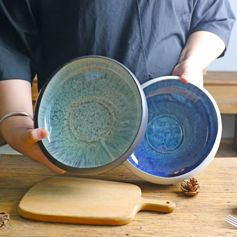 

1 шт., нерегулярная миска, высококачественная креативная керамическая печь, смена лотоса, миска для аквариума, миска для питья для домашних животных, орнамент, микролога