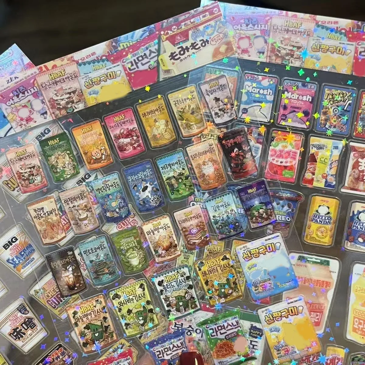 5 szt. Naklejki do pakowania przekąsek, naklejki na telefon, wodoodporne naklejki PET z kreskówkami, naklejki do scrapbookingu, artykuły papiernicze do dzienników, kawaii