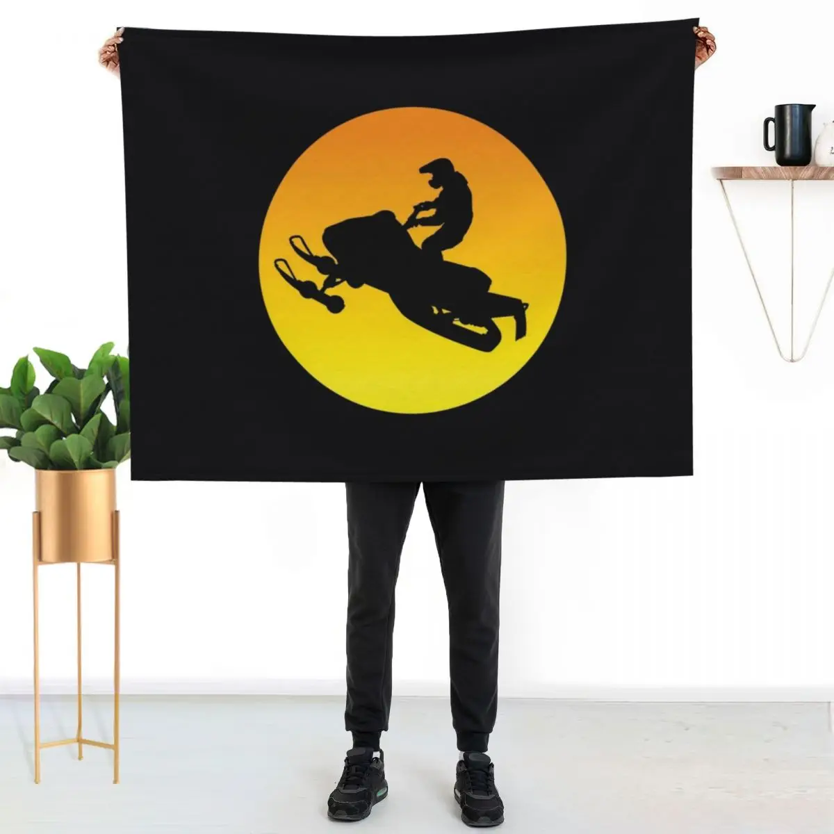 Snowmobile Sun Shot Throw Blanket blankets ands Hairys Decorative Throw decorative Soft Plaid Luxury Blankets