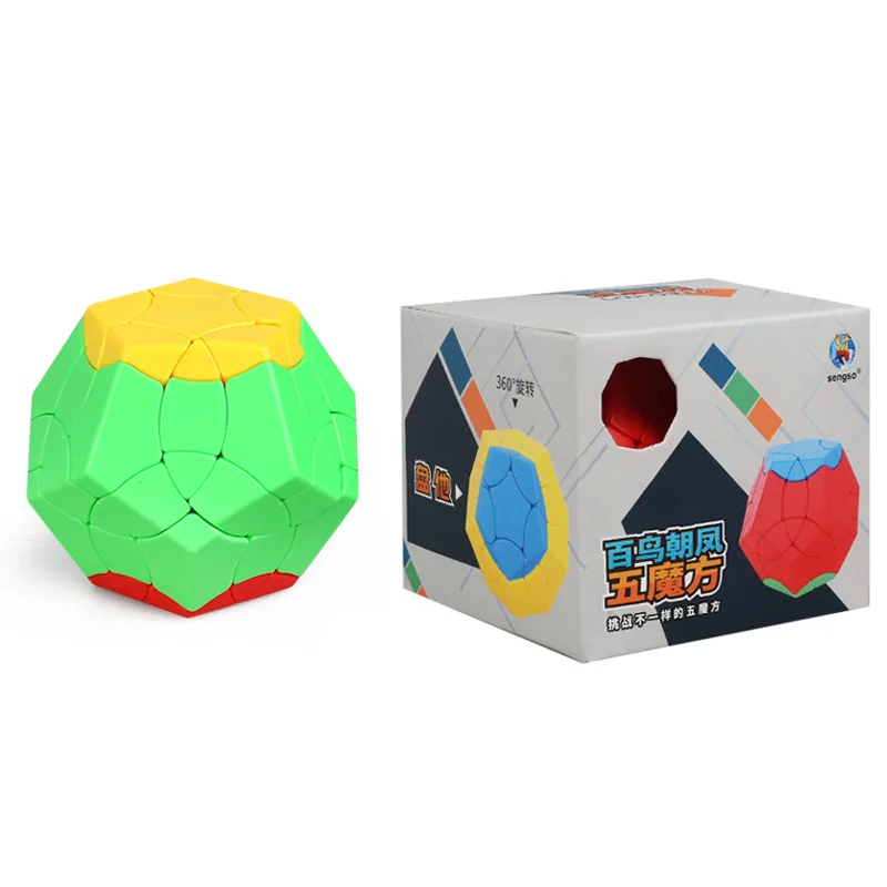 Smooth and Not Laggy Colorful Sengso Cube Special-shaped Hundred Birds Paying Homage To The Phoenix Five Magic Fun Cube Toys