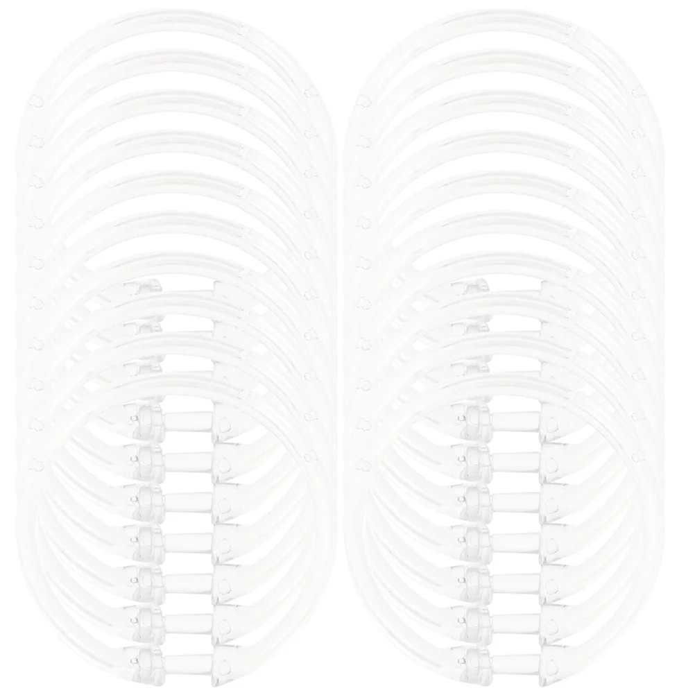 ห่วงม่านอาบน้ำแบบวงกลม 20 ชิ้น ใช้งานง่ายสำหรับม่านหน้าต่างห้องน้ำ ห่วงม่าน ตะขอแขวนม่านอาบน้ำ