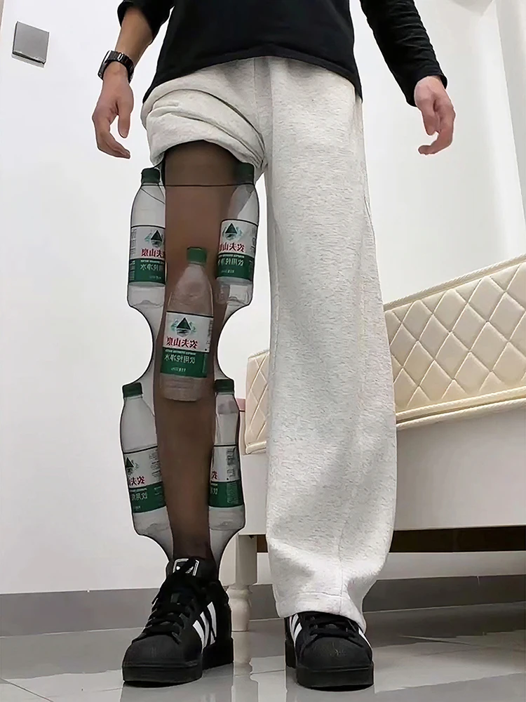 

Мужские повседневные спортивные брюки на флисовой подкладке, американские зимние прямые брюки с широкими штанинами, длинные брюки с эффектом похудения