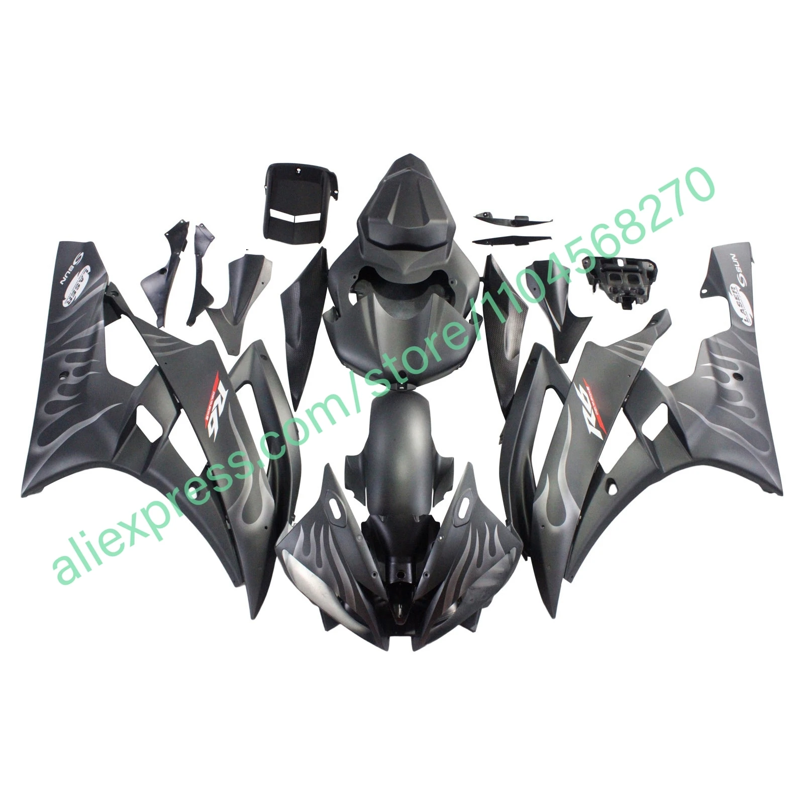 For YAMAHA YZF-R6 2006 2007 Grey Fairing Kit YZF-R6 06 07 Aftermarket Color-Matched Motorcycle Panels Fairings