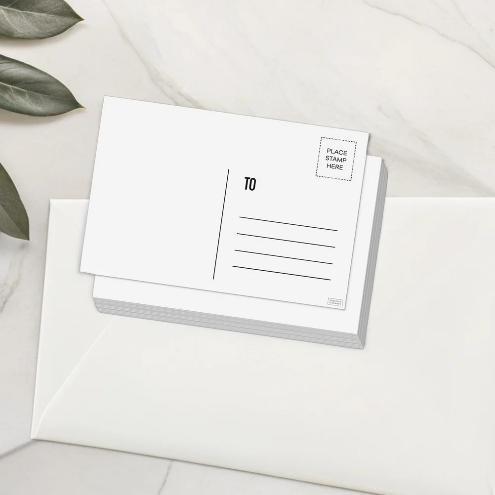 

50 Blank Postcards Kraft Cardstock Printable Side for DIY Designs Mailing Invitations Birthday Cards Travel Journals Office