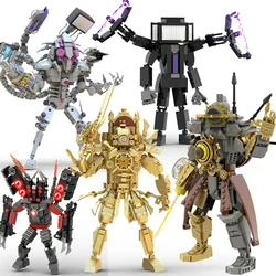New Skibidi Toileted Titan Clock King 2.0 Building Blocks TVman Speakerman Model Toys for Kid Boys Ideas Gifts Xmas Halloween