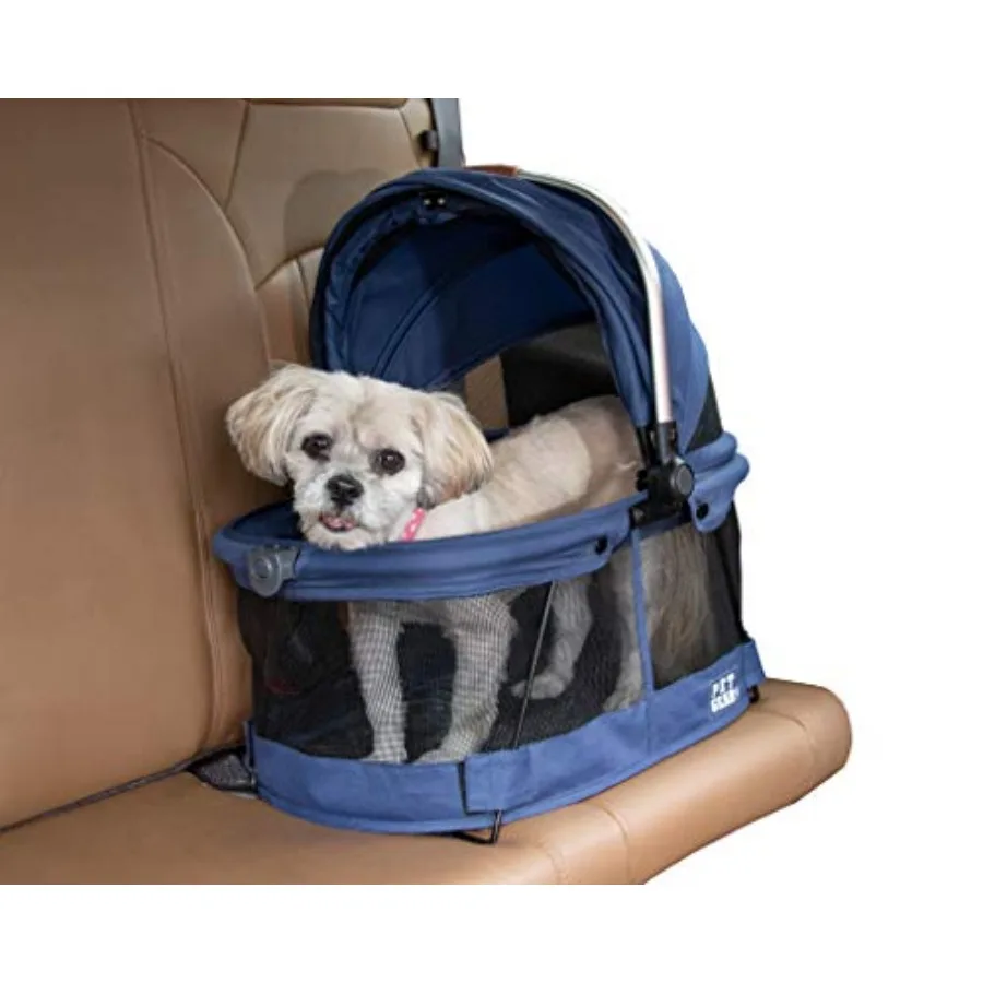 

View 360 Pet Carrier and Car Seat for Small Dogs and Cats with Mesh Ventilation for Easy Viewing, Midnight River PG1040NZMR