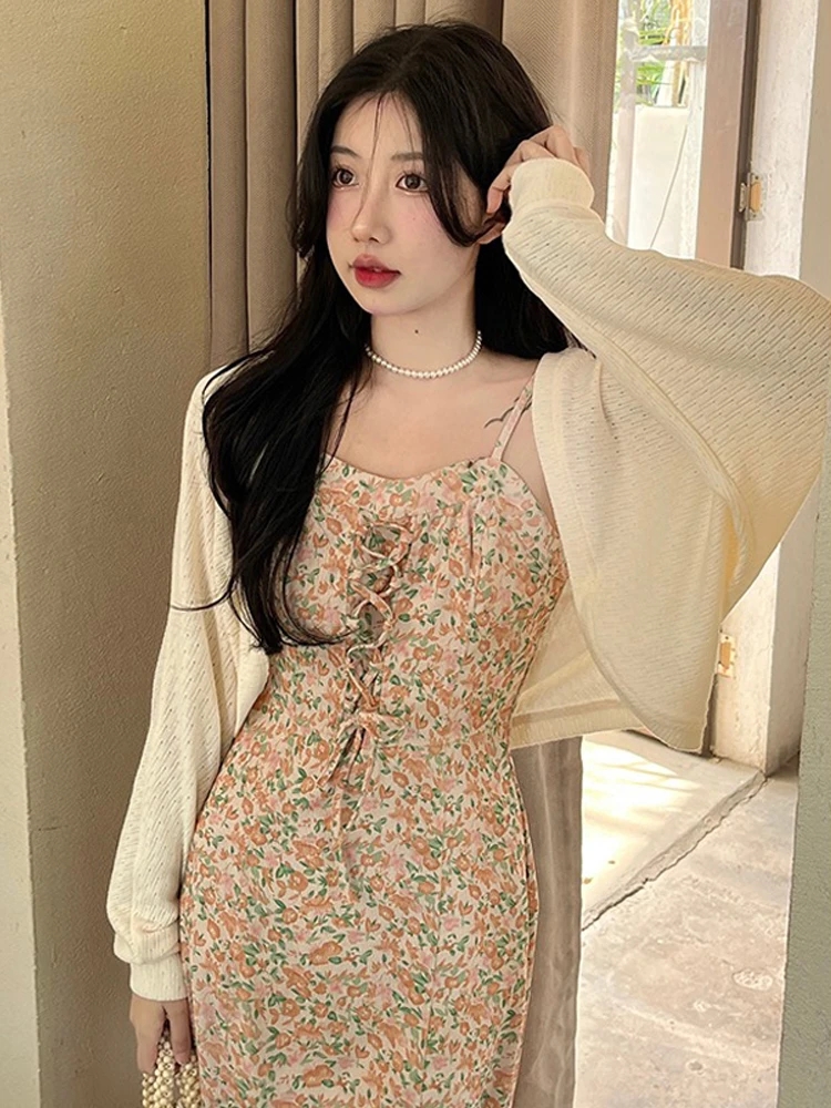 Batwing Sleeve Cardigan Women Summer S-5XL Hollow Out Cropped Knitwear Fairycore All-match Fashion Simple Elegant Korean Style