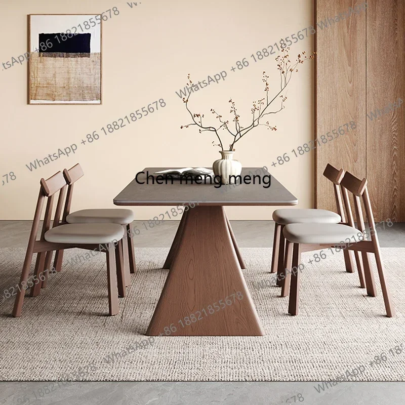 

Hot sales Wood Desk Dining Table Side Modern Nordic Balcony Dining Table Writing Office Designer Living Room Reception Mesa Home