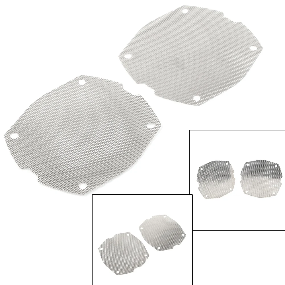 2Pcs Motorcycle Front Fairing Mesh Speaker Grilles CNC Aluminum Grill For Harley Dresser FLH FLHT FLHX Electra Glide Chrome