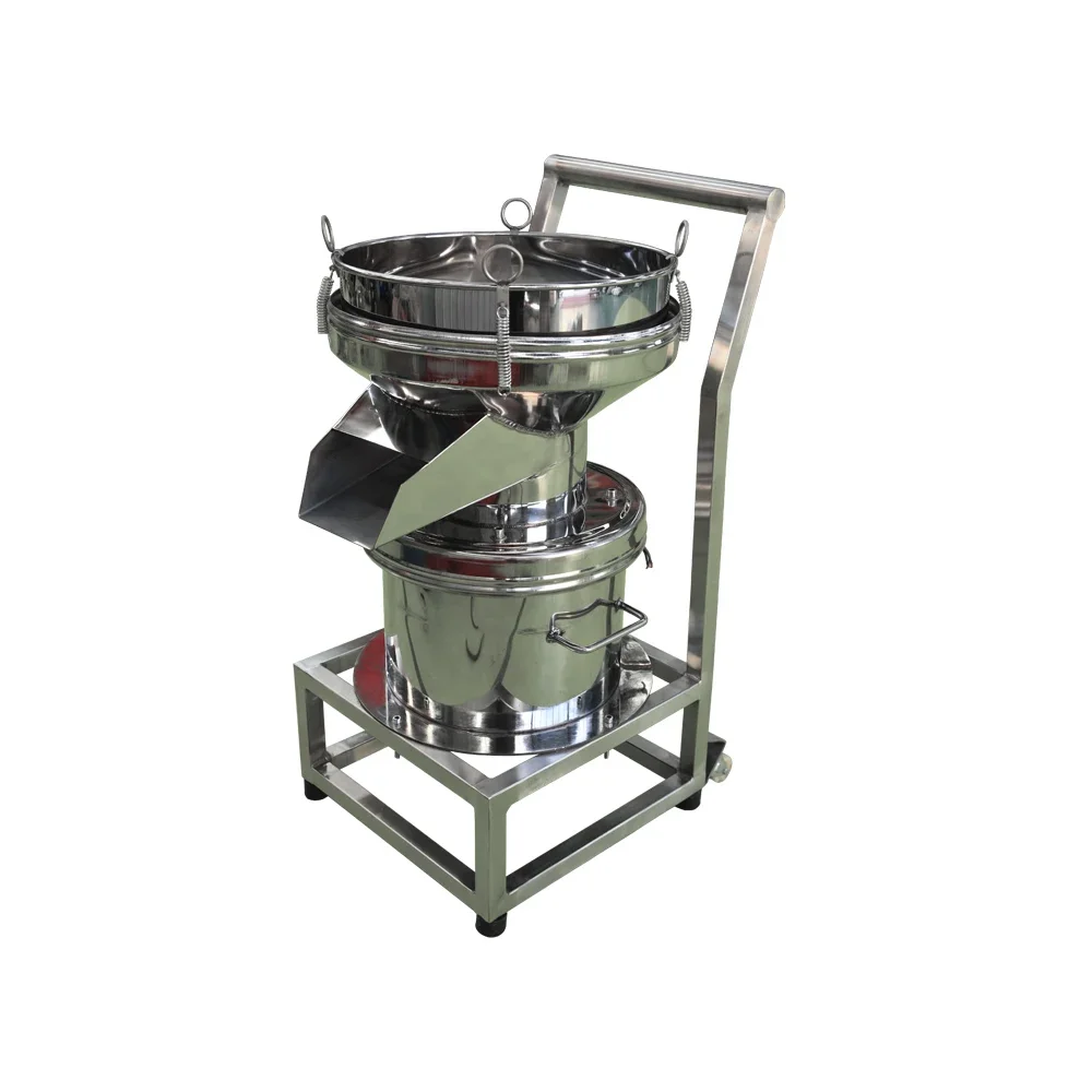 450 Pellet Vibrating Sifter Small Vibrating Screen Sifter Machine Food Filter Screening Machine Round Vibration Screen