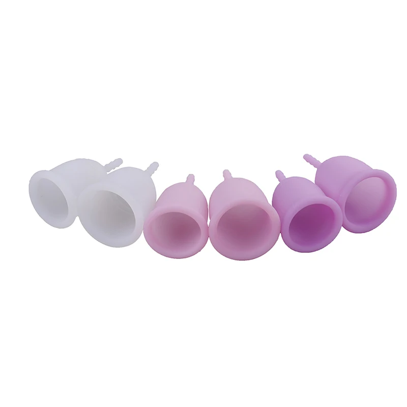 S L Reusable Silicone Menstrual Cup Ladies Women Period Soft Medical Cups