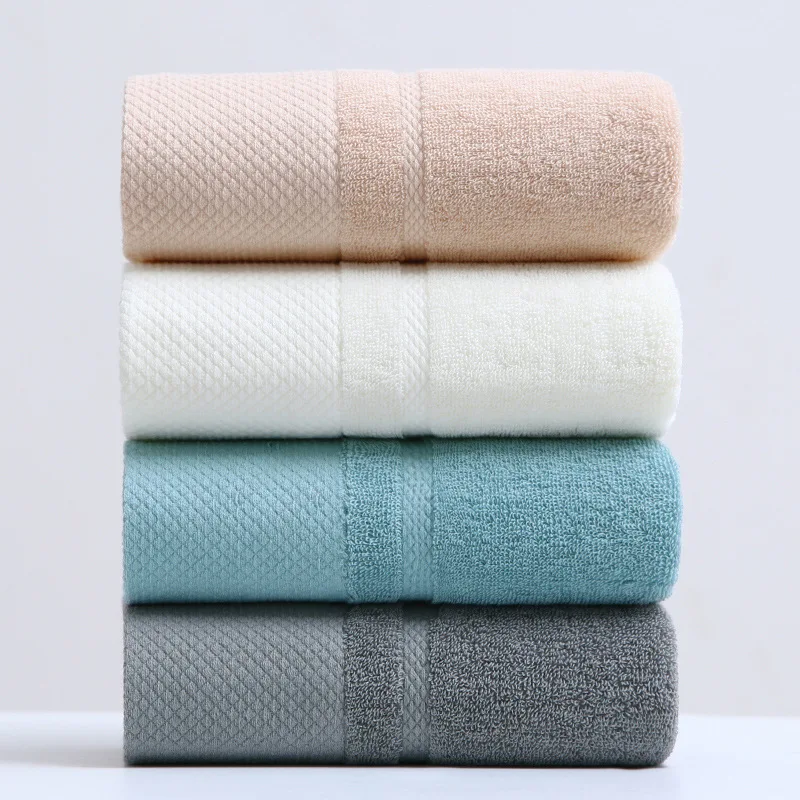 

74x34cm 100% Cotton High Quality Face Towels Set Bathroom Soft Feel Highly Absorbent Shower Hotel Bath Towel Multi-color