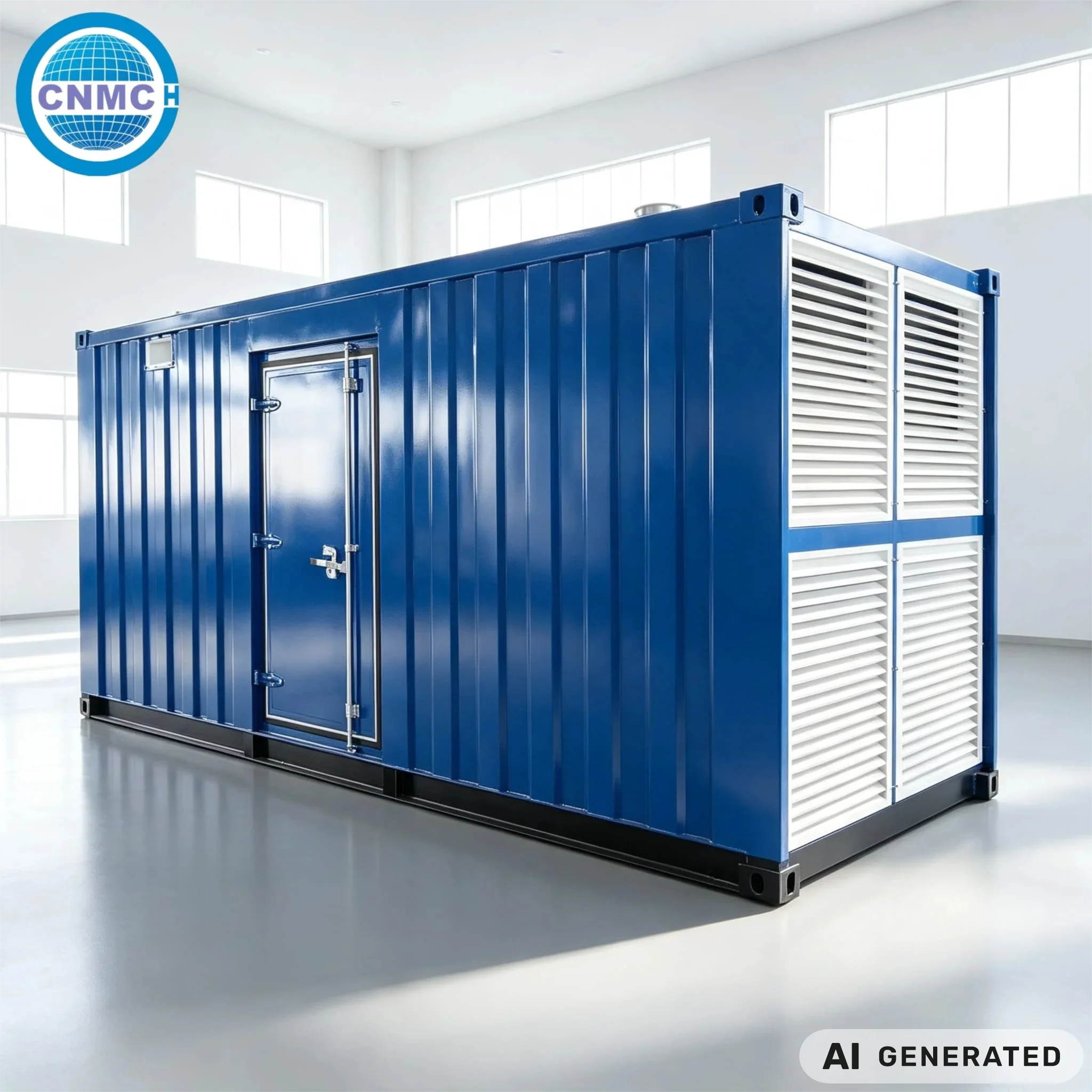 CNMC 300KW 500KW 1000KW Container Type Diesel Generator 13.8kV 60HZ Baudouin Electric Data Center UL 2200 EPA CE Certified