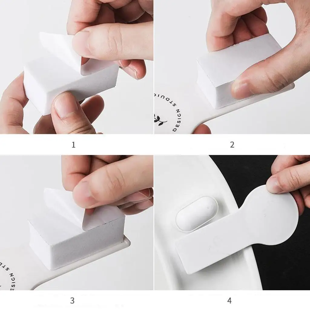 Toilet Lid Lifter Self Adhesive Seat Handle Leaf Pattern Plastic Cover Easy Lift for Public Restroom Restaurant Retail Store