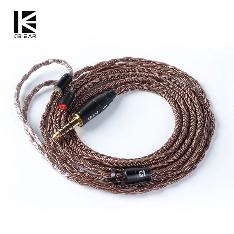 KBEAR 16 Core Pure Copper Headphone Cable 2PIN/MMCX/QDC Earphone Accessories Use For KZ EDX ZSN PRO BLON KBEAR KS1 Iem Cables